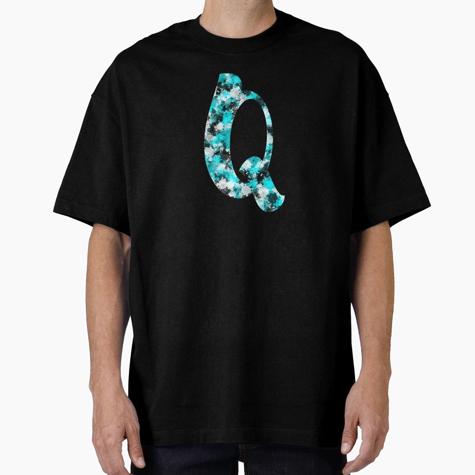 Paint Splash Letter Q T-Shirt - Custom Art Print Men Women - T-Shirt, Sweatshirt, Hoodie