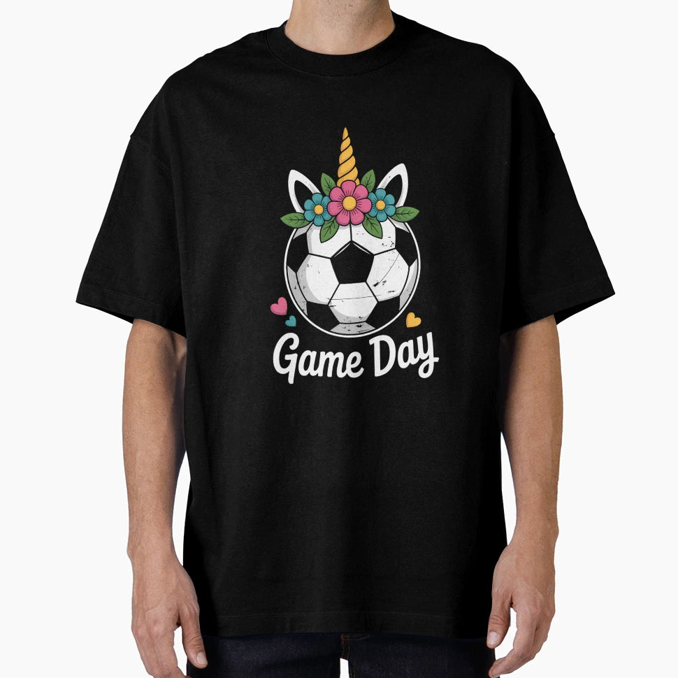 Unicorn Soccer Ball Football Player T-Shirt - Trendy Graphic Men Women - T-Shirt, Sweatshirt, Hoodie