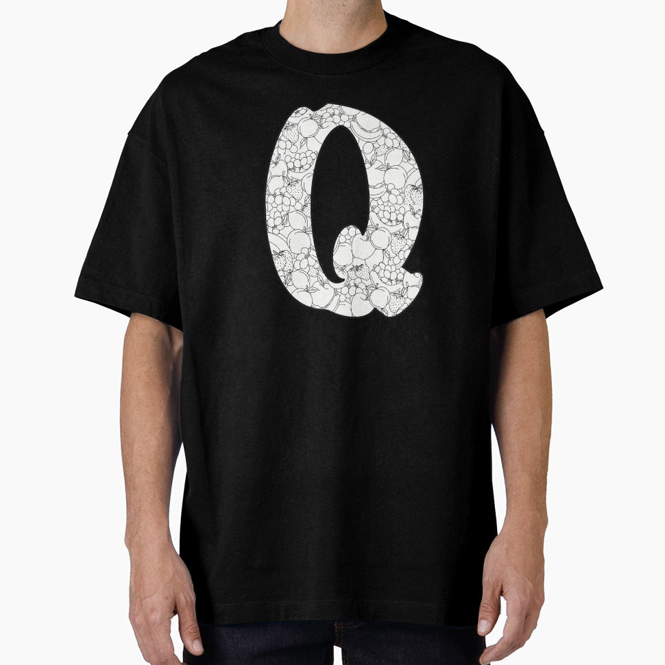 Alphabet Q Fruity T-Shirt - Unique Graphic Men Women - T-Shirt, Sweatshirt, Hoodie