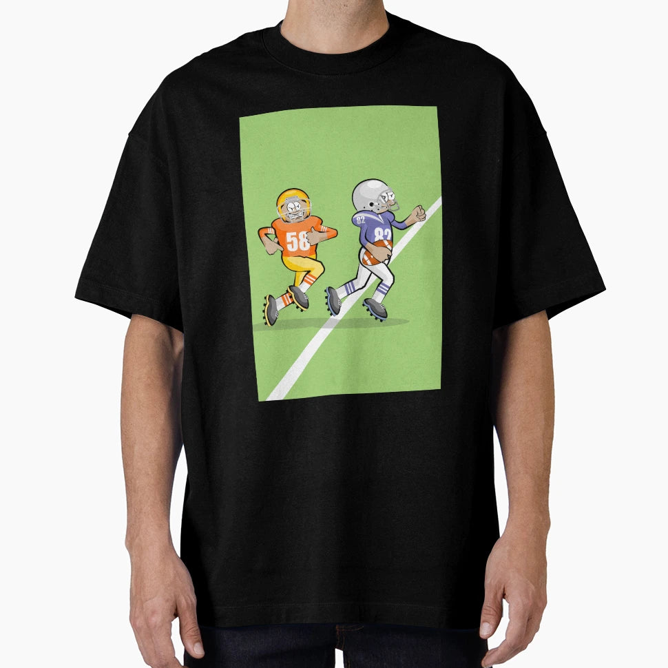 American Football Player Conquering T-Shirt - Graphic Print for Adults - T-Shirt, Sweatshirt, Hoodie