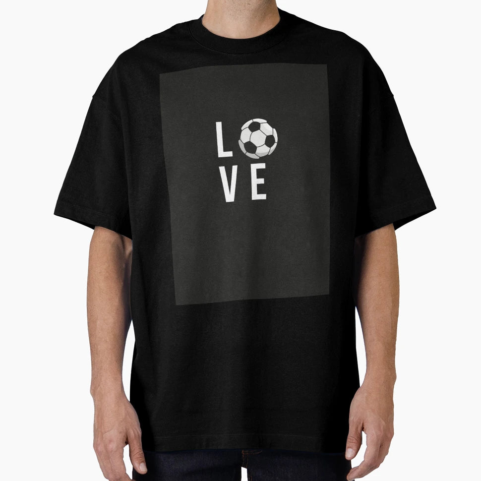 Love Football Illustration T-Shirt - Aesthetic Graphic for Adults - T-Shirt, Sweatshirt, Hoodie