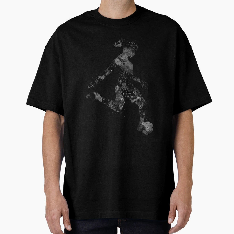 Soccer Art Black And White Watercolor T-Shirt - Minimalist Print Men Women - T-Shirt, Sweatshirt, Hoodie