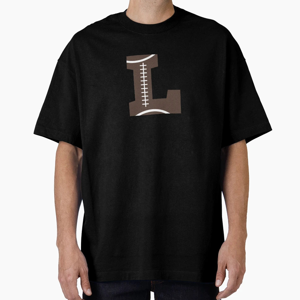 Personalized Football Initial L T-Shirt - Novelty Apparel Unisex - T-Shirt, Sweatshirt, Hoodie