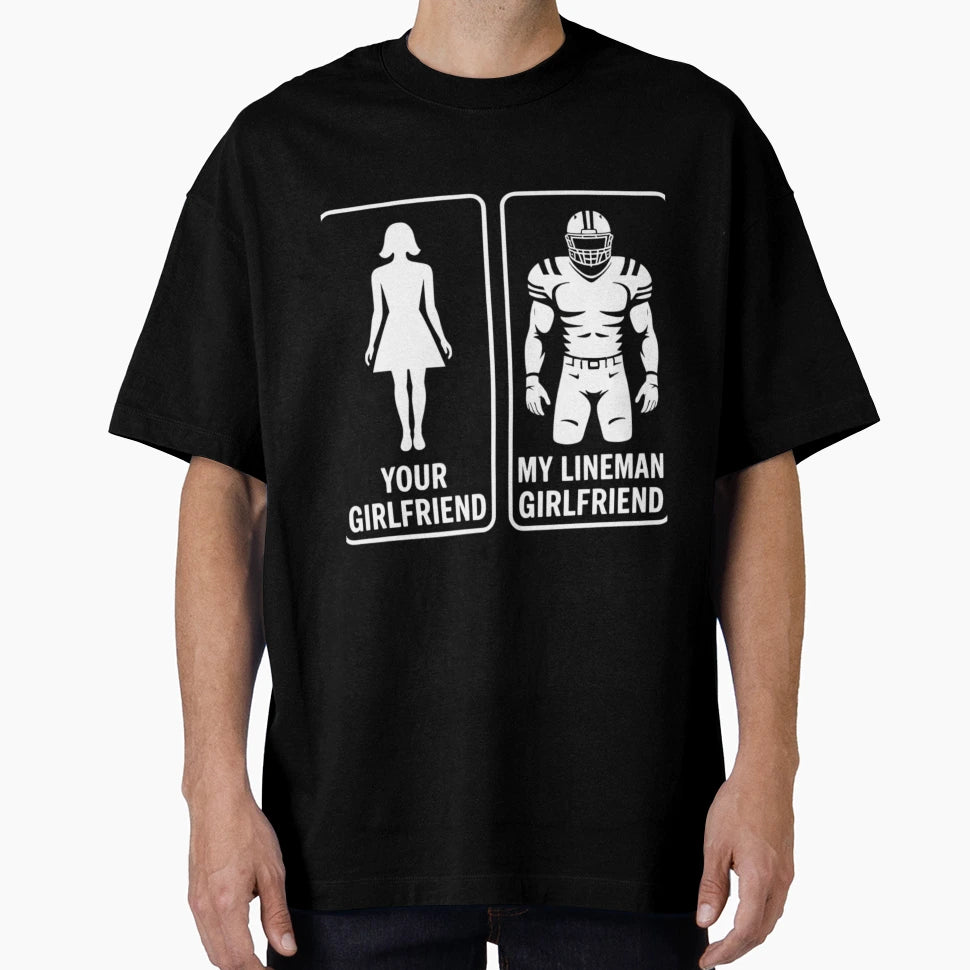 Football Lineman Funny Support T-Shirt - Casual Everyday Wear Unisex - T-Shirt, Sweatshirt, Hoodie