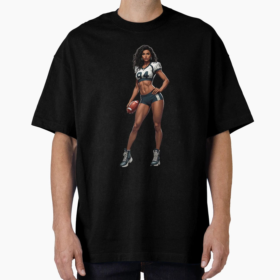 American Football Cheerleader T-Shirt - Minimalist Print for Adults - T-Shirt, Sweatshirt, Hoodie