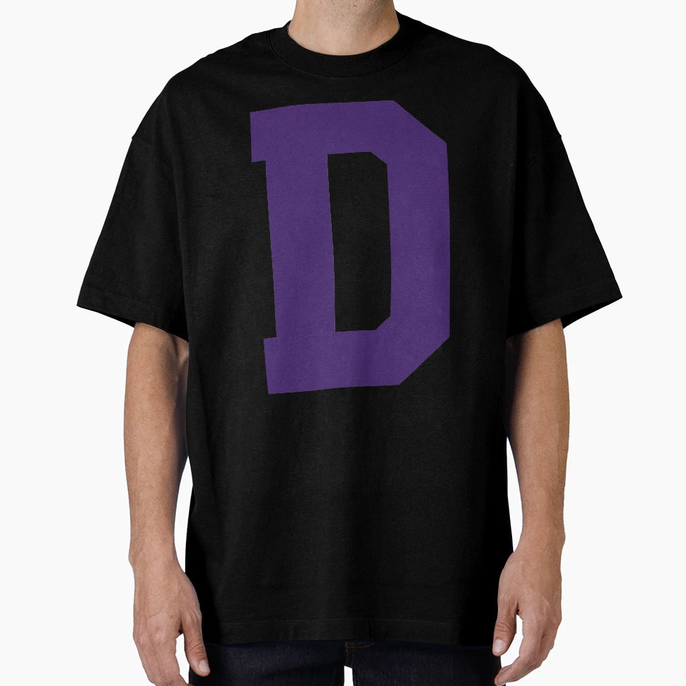 Alphabet Purple D Sports Letter D T-Shirt - Graphic Print for Adults - T-Shirt, Sweatshirt, Hoodie