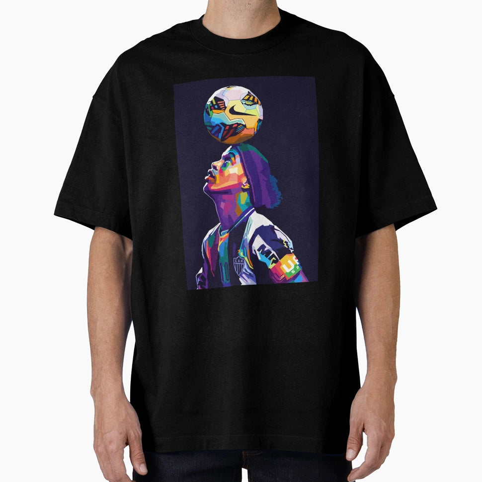 Ronaldinho Pop Art T-Shirt - Aesthetic Graphic Unisex - T-Shirt, Sweatshirt, Hoodie