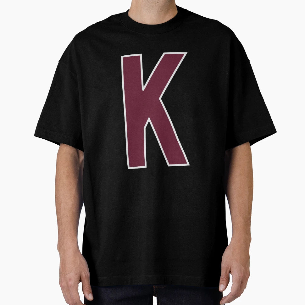 Letter K Bold Collegiate Font Varsity T-Shirt - Aesthetic Graphic Unisex - T-Shirt, Sweatshirt, Hoodie