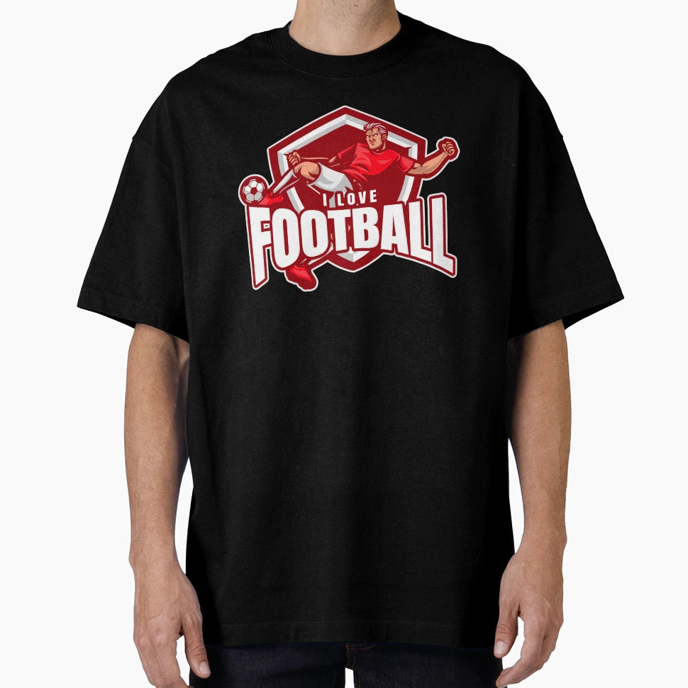 I Love Football Beautiful Game Football T-Shirt - Graphic Print Unisex - T-Shirt, Sweatshirt, Hoodie