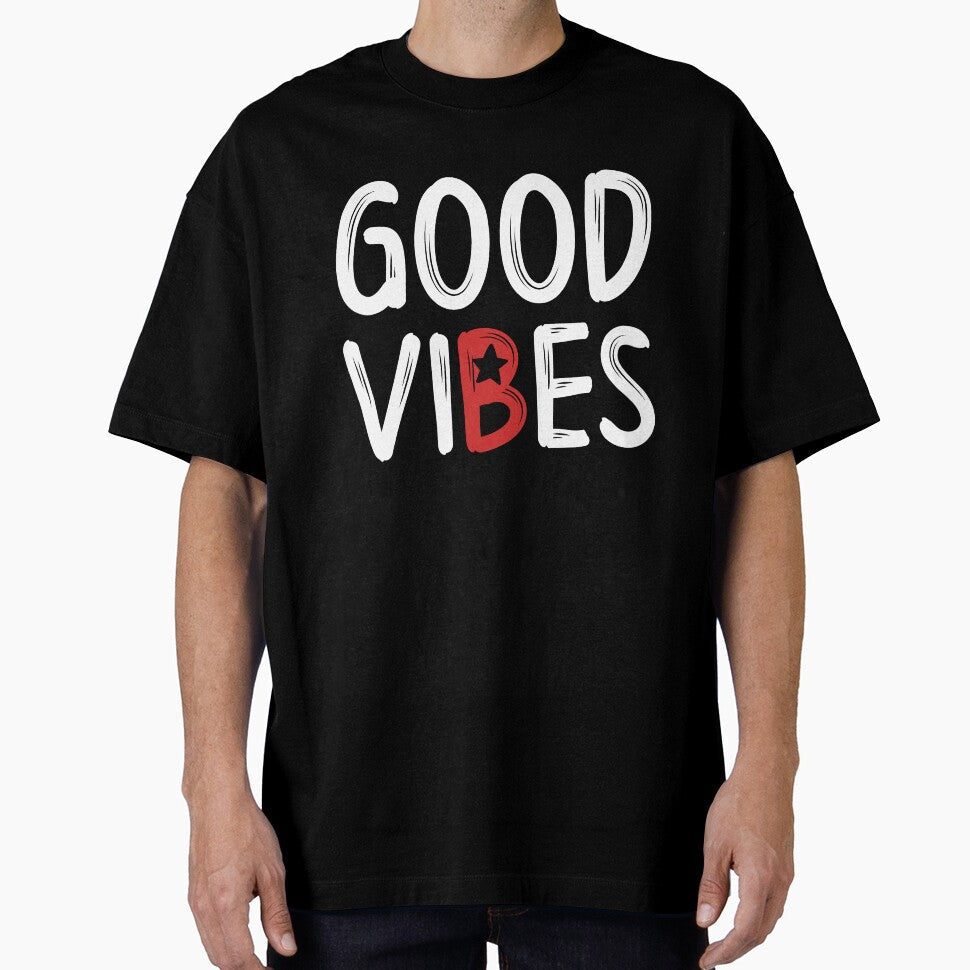 Good Vibes Only Positive Typography Design by Deepthi - Adult & Kids T-Shirts, Sweatshirts & Hoodies apparel design preview 1