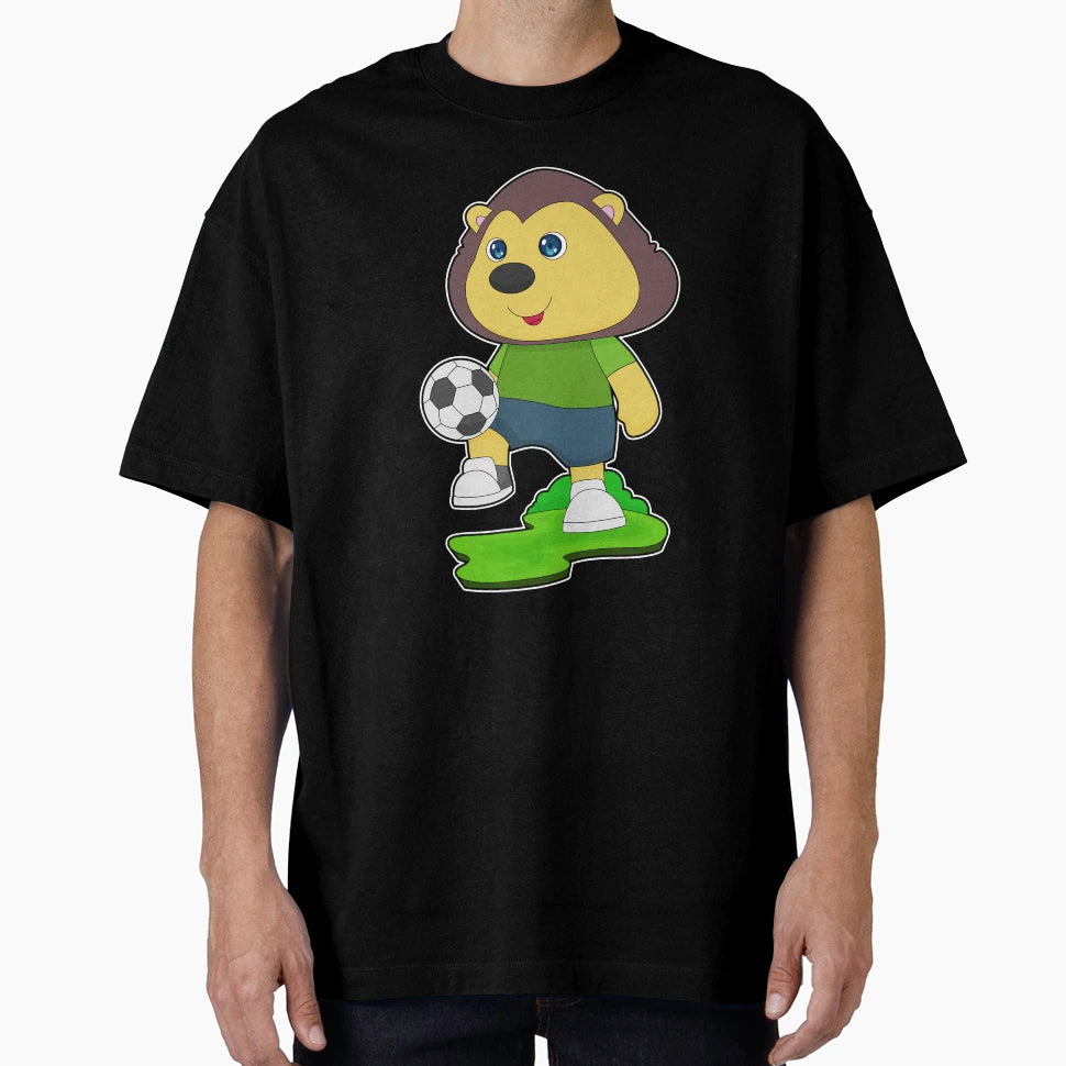 Lion Soccer Player Soccer T-Shirt - Streetwear Style for Adults - T-Shirt, Sweatshirt, Hoodie