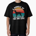 A Bundle Of Fur And Love Retro Sunset irish setter - Adult & Kids T-Shirts, Sweatshirts & Hoodies apparel design preview 1