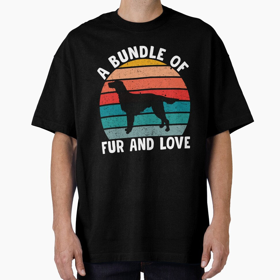 A Bundle Of Fur And Love Retro Sunset irish setter - Adult & Kids T-Shirts, Sweatshirts & Hoodies apparel design preview 1