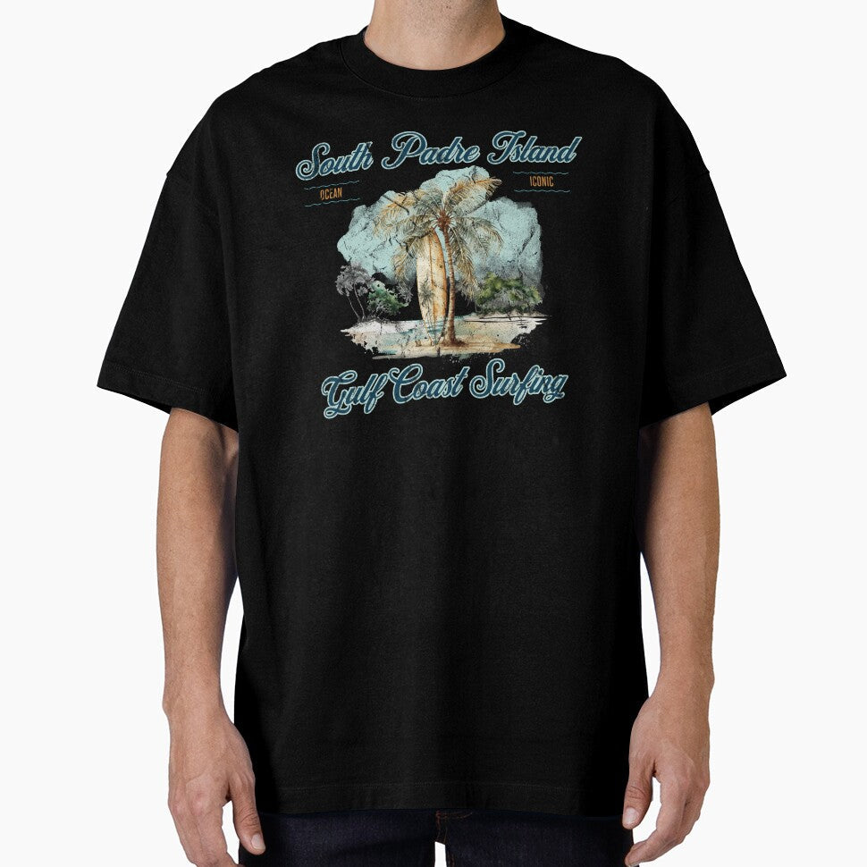 Vintage South Padre Island Gulf Coast Surfing Design - Adult & Kids T-Shirts, Sweatshirts & Hoodies apparel design preview 1