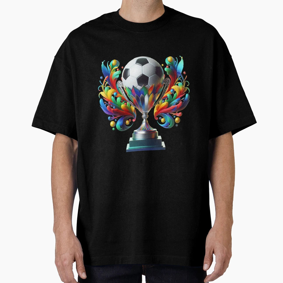 Football Trophy Colorful Wings T-Shirt - Unique Graphic Unisex - T-Shirt, Sweatshirt, Hoodie