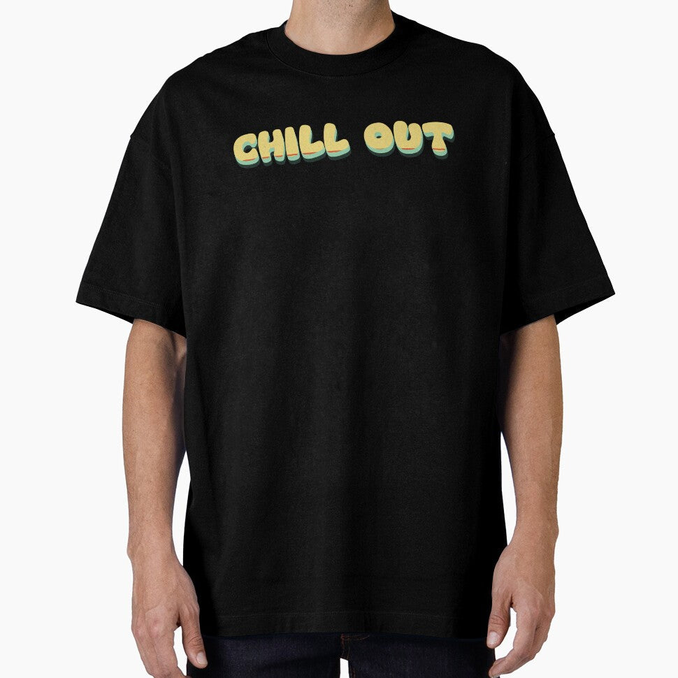 Vibrant Verses: 'Chill Out' Typography Tapestry by - Adult & Kids T-Shirts, Sweatshirts & Hoodies apparel design preview 1