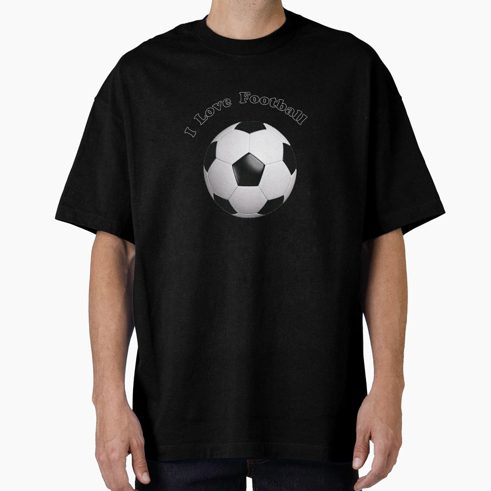 I Love Football T-Shirt - Custom Art Print for Adults - T-Shirt, Sweatshirt, Hoodie