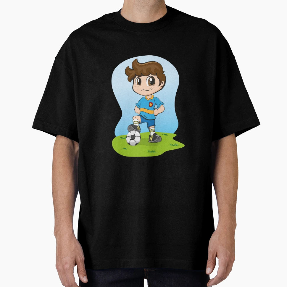 Illustration Caucasian Soccer Player T-Shirt - Unique Graphic Men Women - T-Shirt, Sweatshirt, Hoodie
