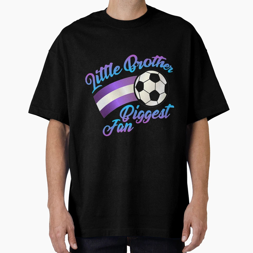Football Little Brother Biggest Fan T-Shirt - Custom Art Print for Adults - T-Shirt, Sweatshirt, Hoodie