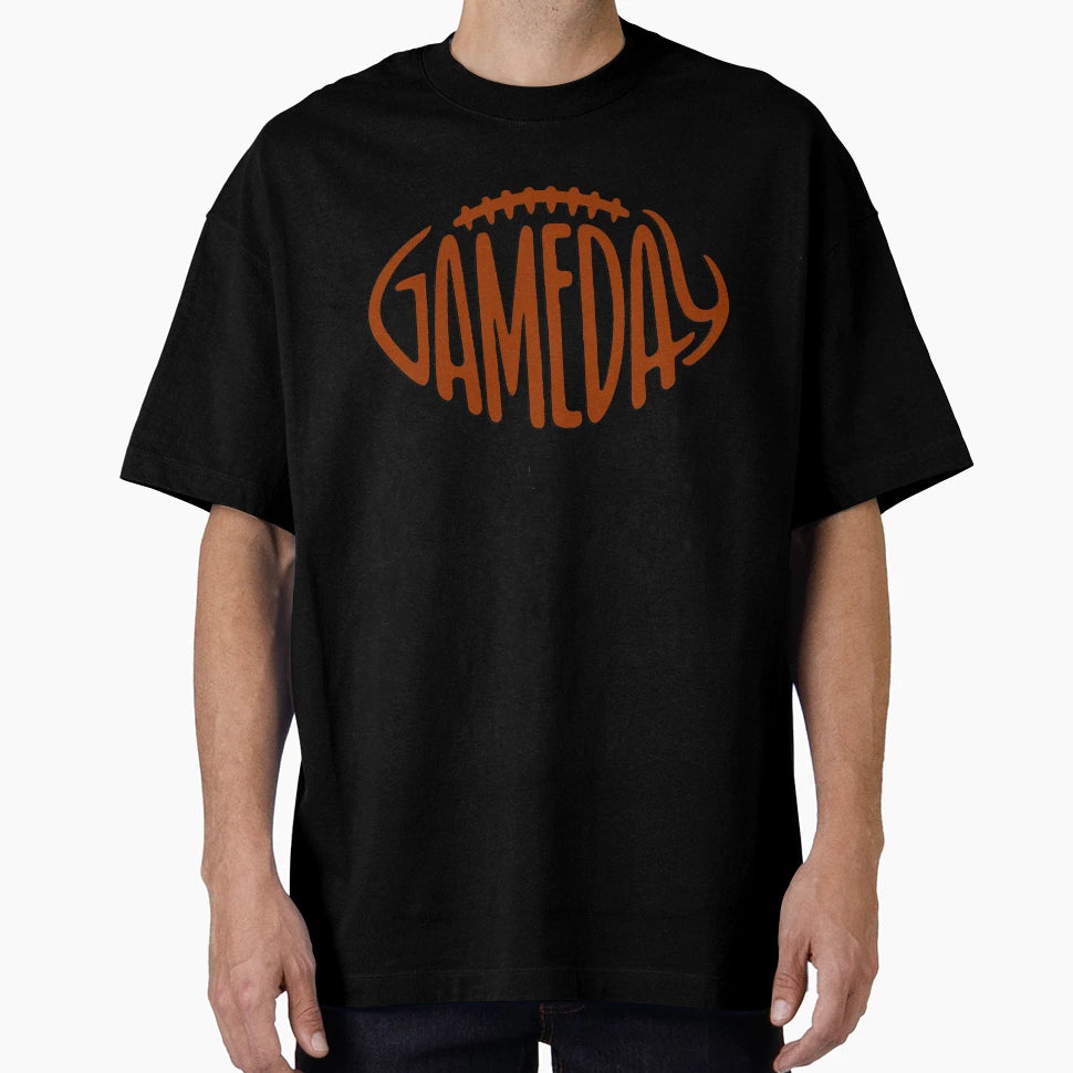Gameday Dark Orange Football T-Shirt - Fun Novelty Design for Adults - T-Shirt, Sweatshirt, Hoodie