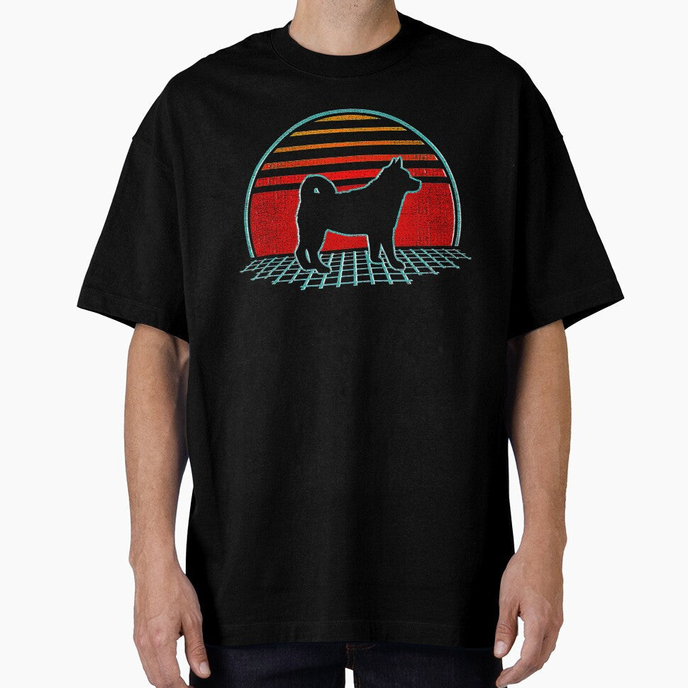 Akita Inu Retro Vintage 80s Style Dog Gift Love by - Adult & Kids T-Shirts, Sweatshirts & Hoodies apparel design preview 1