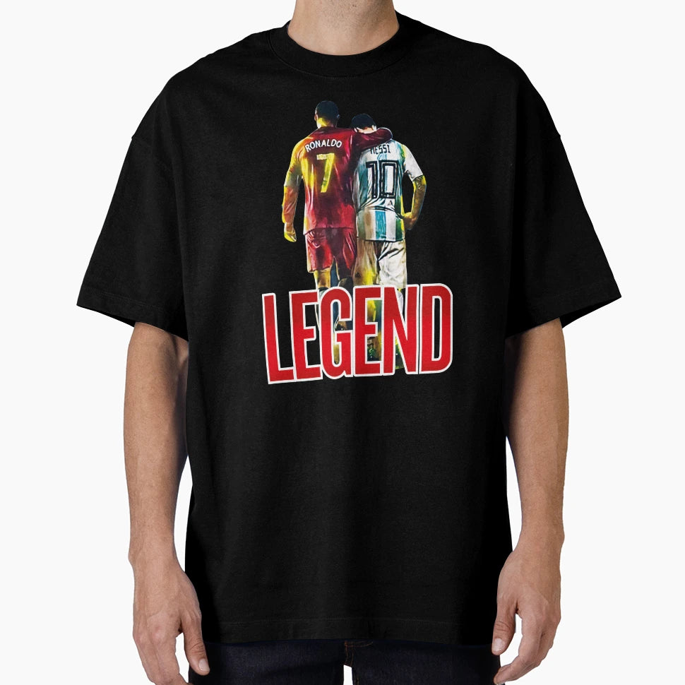 Legend Messi Ronaldo T-Shirt - Minimalist Print Men Women - T-Shirt, Sweatshirt, Hoodie