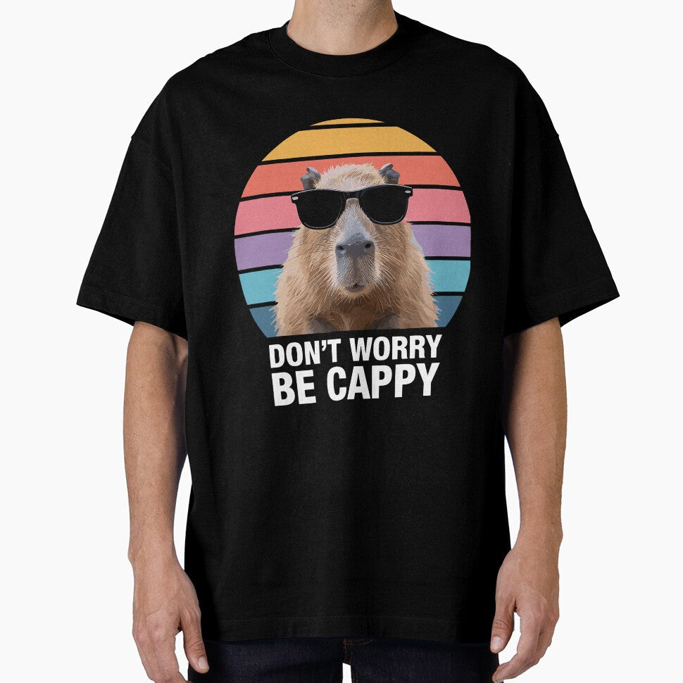 Dont Worry Be Cappy Capybara by torildorxop - Adult & Kids T-Shirts, Sweatshirts & Hoodies apparel design preview 1