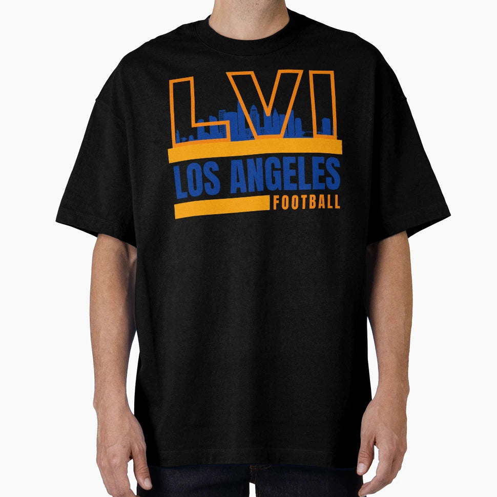 Los Angeles Football Yellow Blue Orange T-Shirt - Custom Art Print Unisex - T-Shirt, Sweatshirt, Hoodie