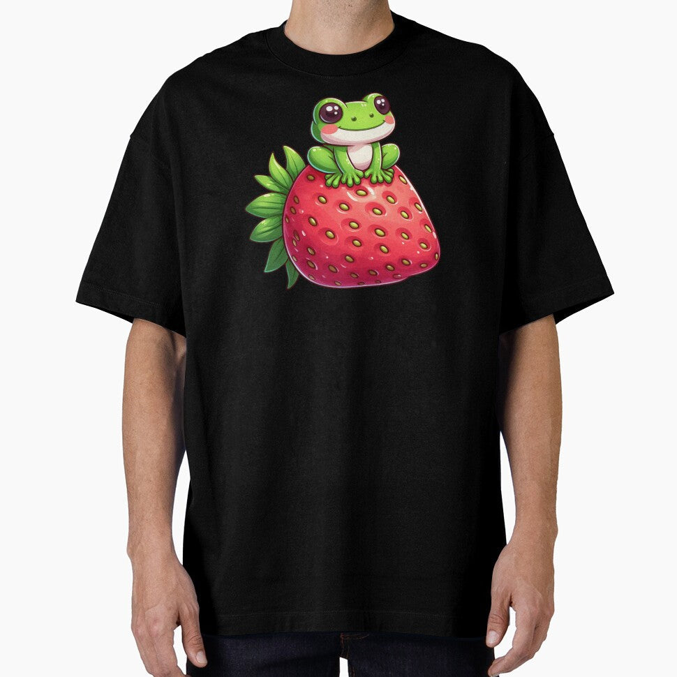 Strawberry Frog by Mama-and-Moo - Adult & Kids T-Shirts, Sweatshirts & Hoodies apparel design preview 1