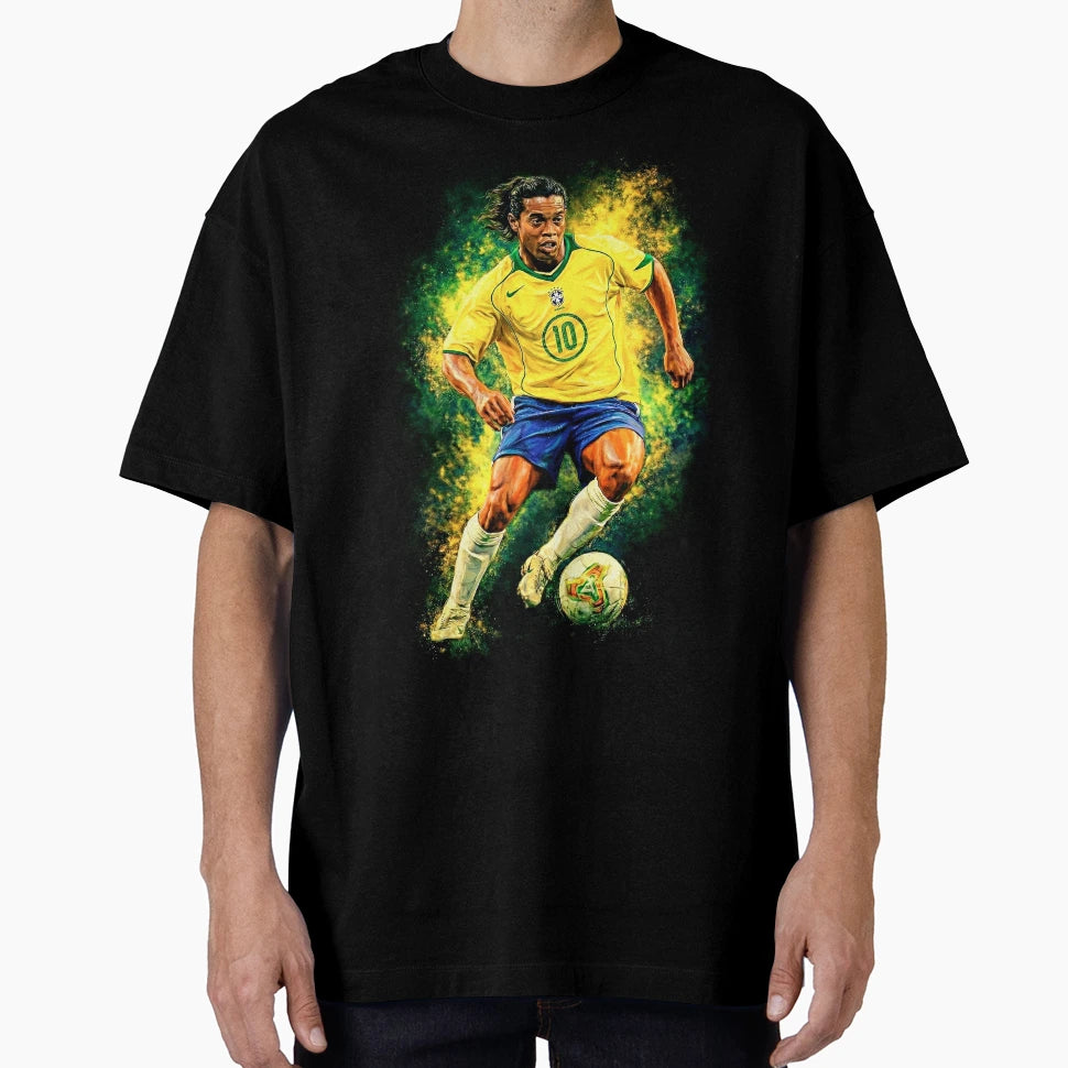 Ronaldinho R10 Football Legend T-Shirt - Trendy Graphic Men Women - T-Shirt, Sweatshirt, Hoodie