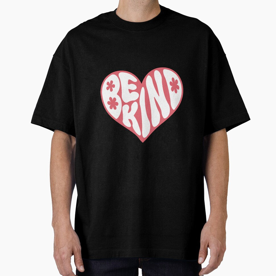 Be Kind Pink Heart Affirmation by tealborealis - Adult & Kids T-Shirts, Sweatshirts & Hoodies apparel design preview 1