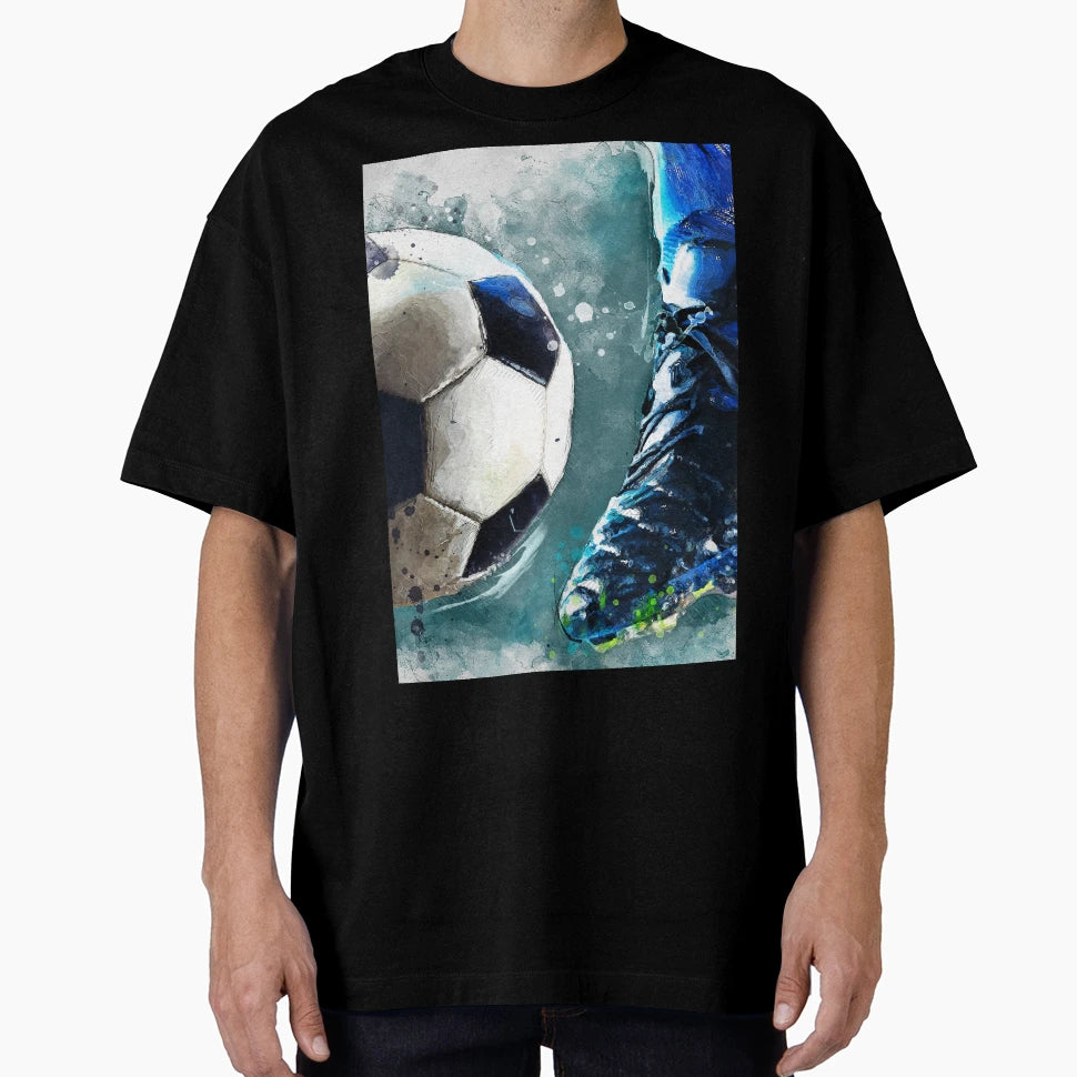 Football Watercolor Sport Art T-Shirt - Aesthetic Graphic Men Women - T-Shirt, Sweatshirt, Hoodie