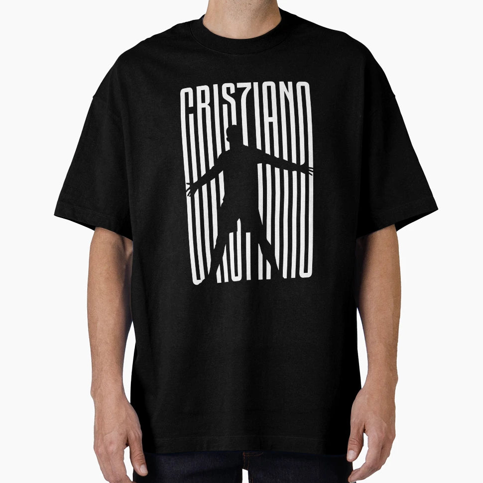 Christiano Ronaldo Icon Black Jersey 2023 T-Shirt - Graphic Print Unisex - T-Shirt, Sweatshirt, Hoodie
