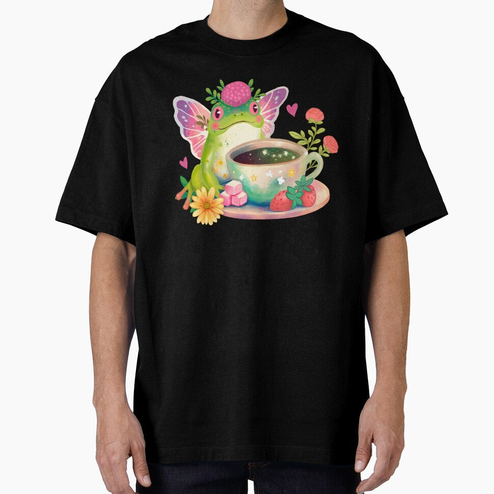 Frog Tea Party by PaintByRainbow - Adult & Kids T-Shirts, Sweatshirts & Hoodies apparel design preview 1