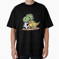 Dinosaur Playing Football T-Shirt - Custom Art Print for Adults - T-Shirt, Sweatshirt, Hoodie