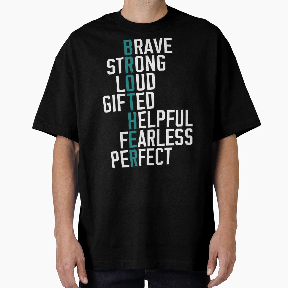 Funny Gift Bro Brave Strong Loud T-Shirt - Minimalist Print Men Women - T-Shirt, Sweatshirt, Hoodie