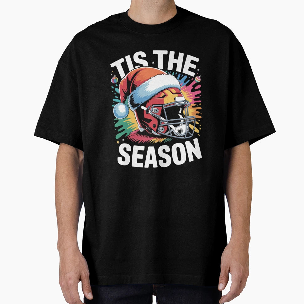 Football American Santa T-Shirt - Fun Novelty Design Men Women - T-Shirt, Sweatshirt, Hoodie