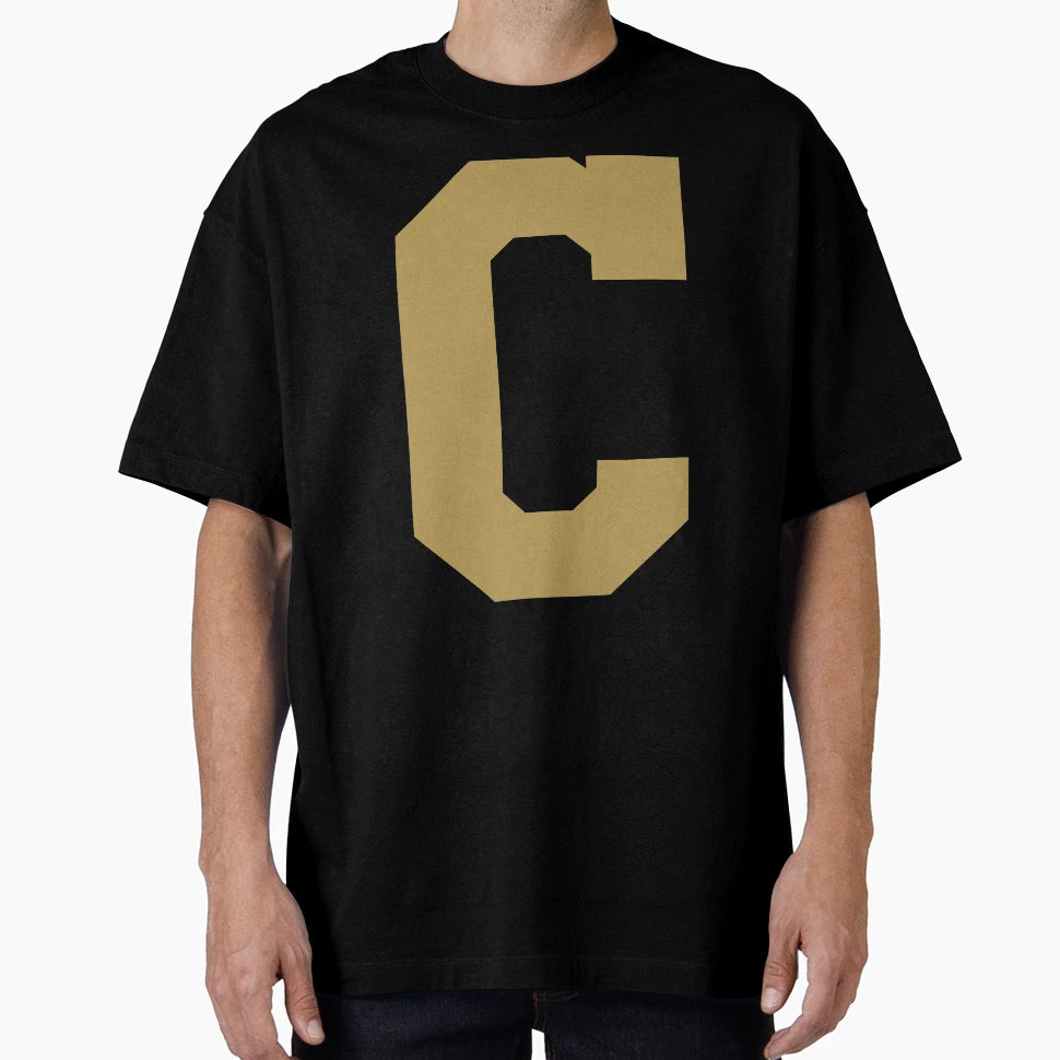 Alphabet Gold C Sports Letter C T-Shirt - Custom Art Print Men Women - T-Shirt, Sweatshirt, Hoodie