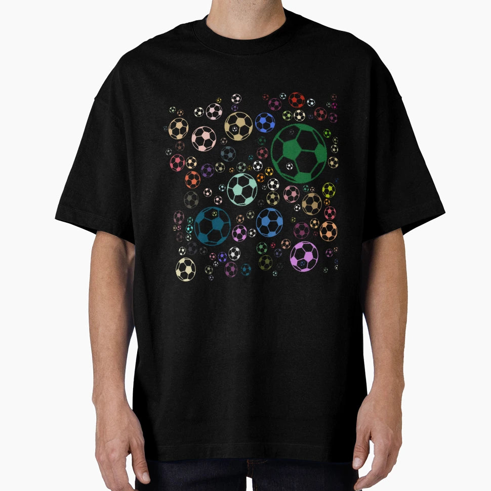 Abstract Multi Color Football Soccer T-Shirt - Custom Art Print Unisex - T-Shirt, Sweatshirt, Hoodie