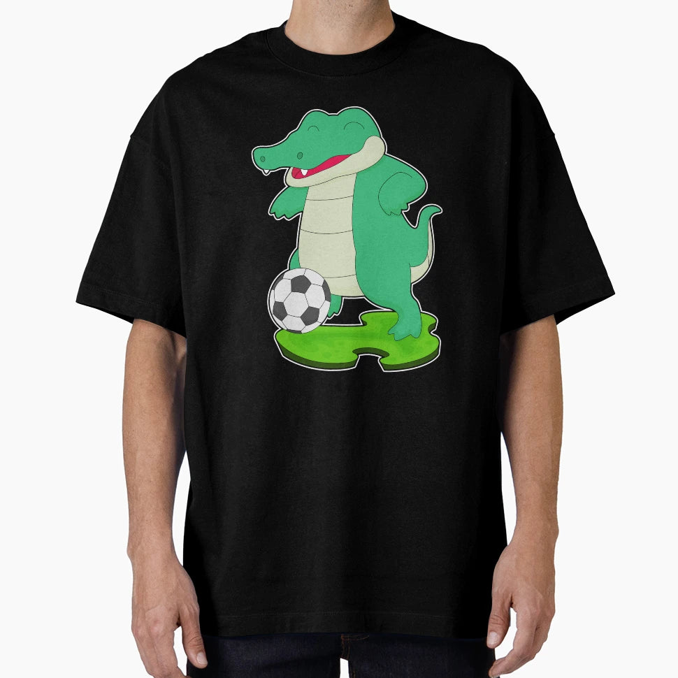 Crocodile Soccer Player Soccer T-Shirt - Trendy Graphic Unisex - T-Shirt, Sweatshirt, Hoodie