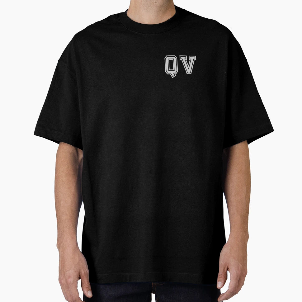 Q V Varsity Initials Varsity Letters T-Shirt - Streetwear Style Men Women - T-Shirt, Sweatshirt, Hoodie