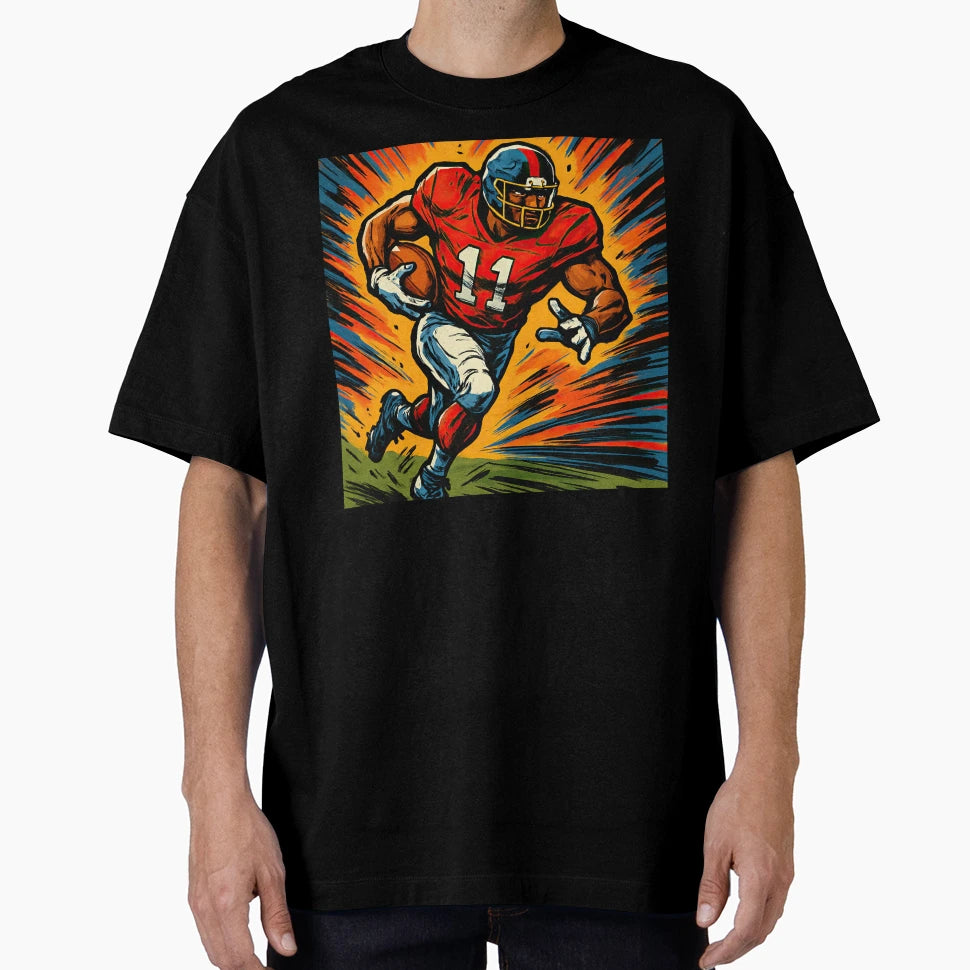 Football Player Comics Stylcartoone T-Shirt - Trendy Graphic Unisex - T-Shirt, Sweatshirt, Hoodie