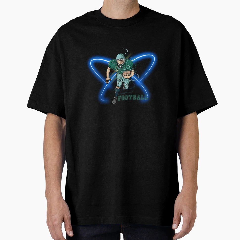 Football American Light Blue T-Shirt - Custom Art Print for Adults - T-Shirt, Sweatshirt, Hoodie