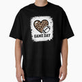 Game Day Leopard Heart Football T-Shirt - Casual Everyday Wear for Adults - T-Shirt, Sweatshirt, Hoodie