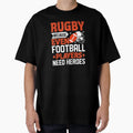 Rugby Because Even Football Players T-Shirt - Minimalist Print Men Women - T-Shirt, Sweatshirt, Hoodie