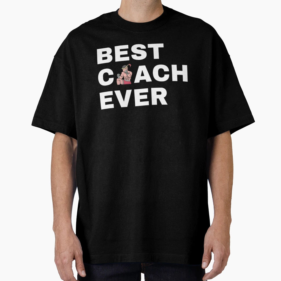 Best Coach Ever Muay Thai White T-Shirt - Aesthetic Graphic for Adults - T-Shirt, Sweatshirt, Hoodie