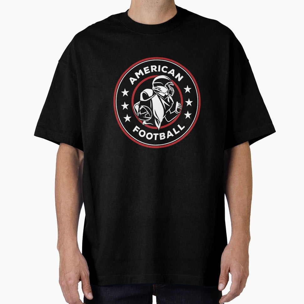 American Football Player Badge T-Shirt - Novelty Apparel Unisex - T-Shirt, Sweatshirt, Hoodie