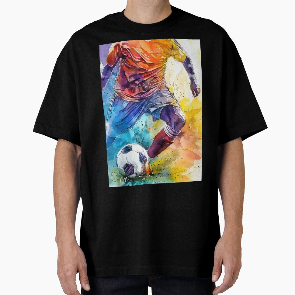 Football Watercolor Sport Art Football T-Shirt - Graphic Print Men Women - T-Shirt, Sweatshirt, Hoodie