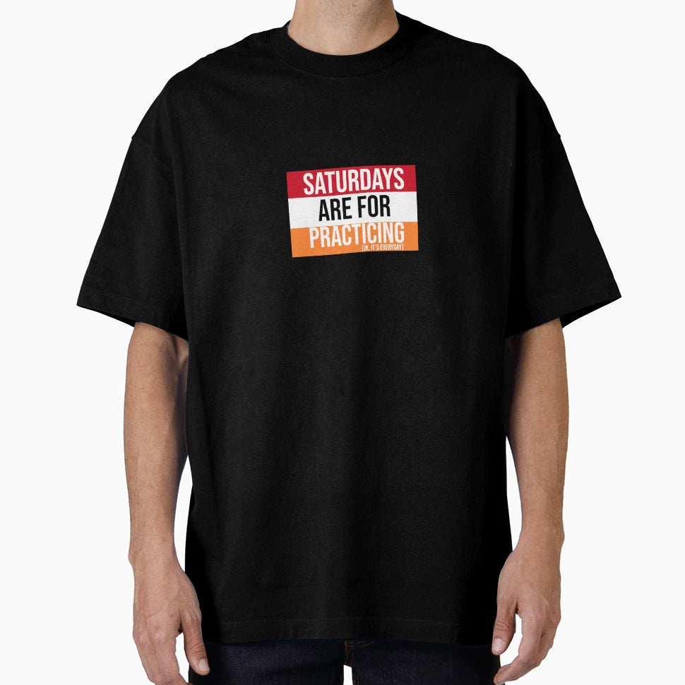 Tri Color Red White Orange Saturdays Are T-Shirt - Trendy Graphic Unisex - T-Shirt, Sweatshirt, Hoodie