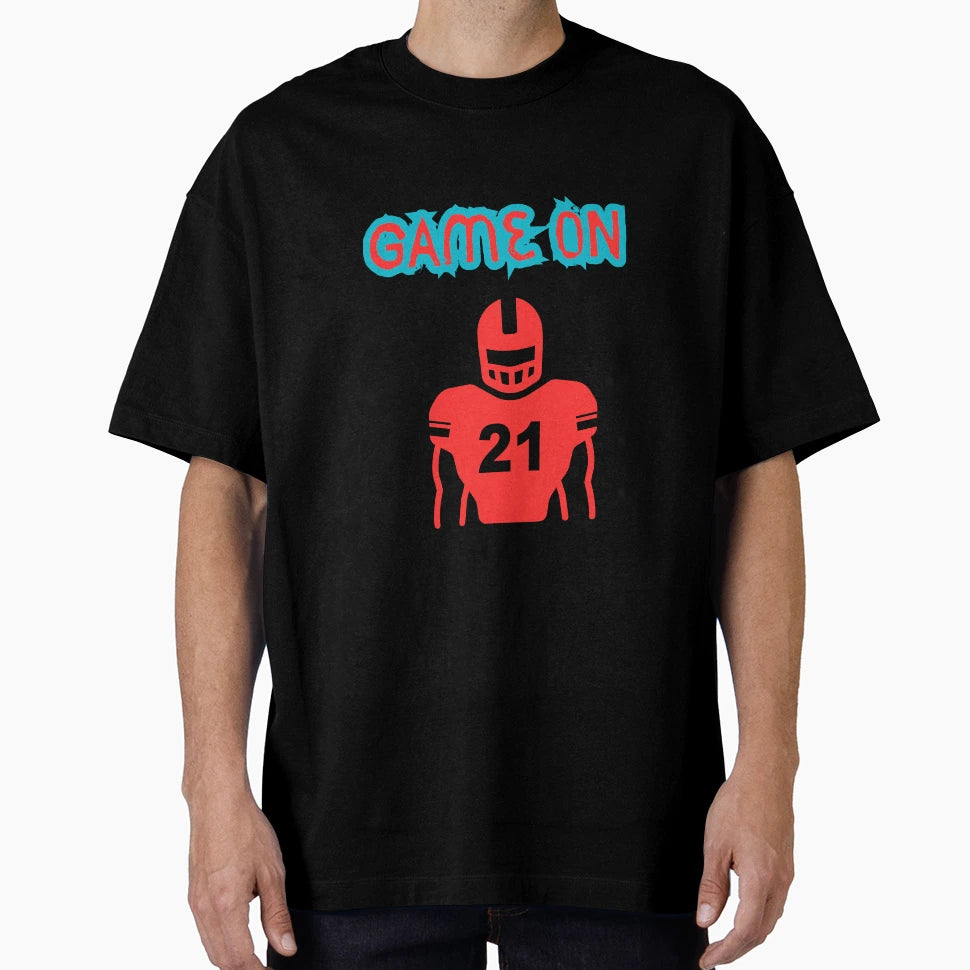 American Football Player Icon T-Shirt - Aesthetic Graphic Men Women - T-Shirt, Sweatshirt, Hoodie
